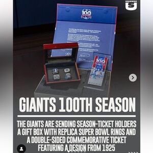 GIANTS 100TH SEASON Season Ticket Gift Box